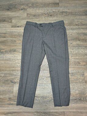 Brunello Cucinelli Grey Wool Dress Pants Size 56 Made in Italy Luxury Trousers